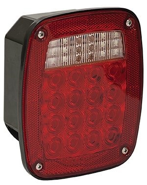 5 3/4" Box Style LED Tail Light with Backup and Tag Light
