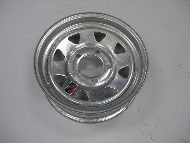 Spoke Wheel - 13" x 4.5" JJ - 5 on 4.5" - Galvanized