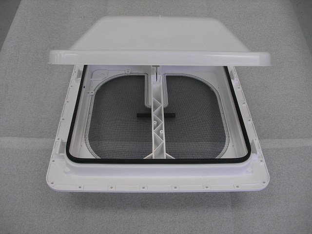 White All Plastic Roof Vent - Wedge Style