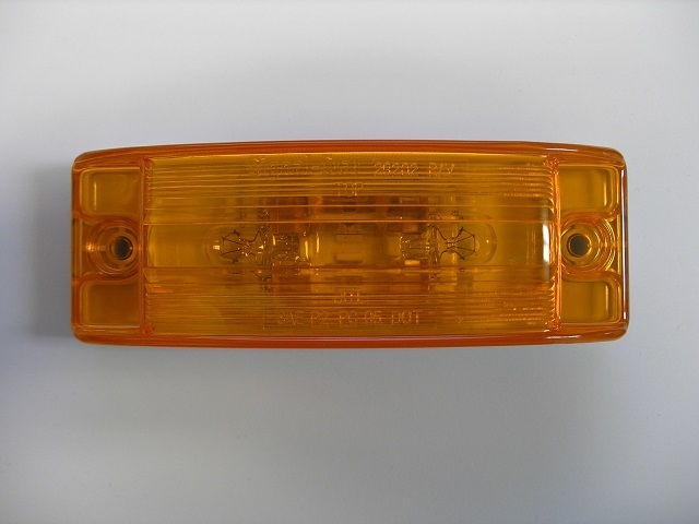 Amber Rectangular Clearance / Side Marker Light - 21 Series - Male Pins