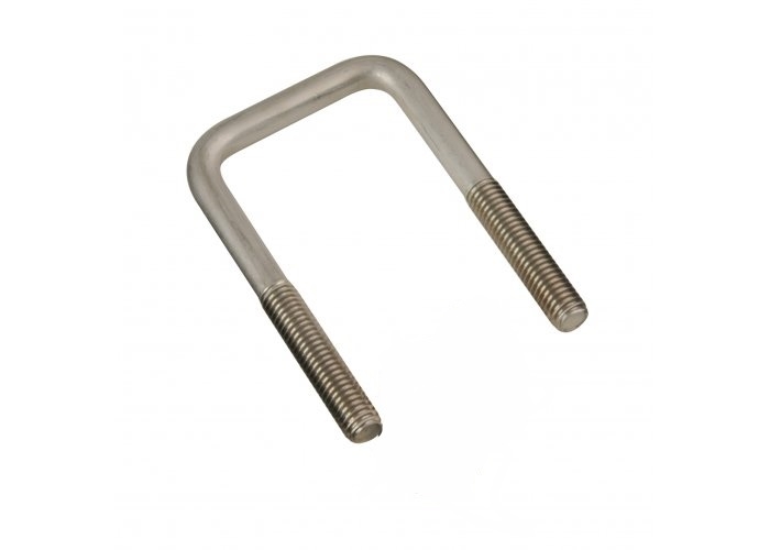 Stainless Steel Square U-Bolt - 7/16"-14 x 2 1/8" x 4"