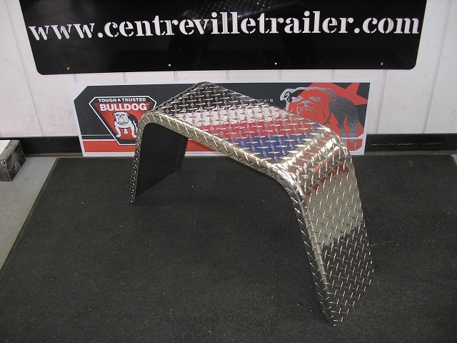 Jeep Style Fender - Aluminum Diamond Plate - 36" x 10" x 19"