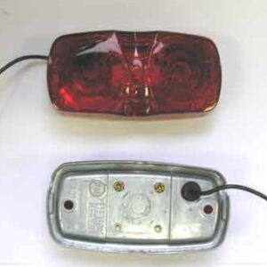 Peterson - Red "Double Bullseye" Clearance/Side Marker Light - Aluminum Base (Obsolete/Discontinued)