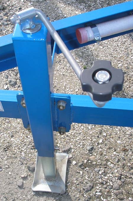 Centreville Trailer Parts LLC's - 7k Square Tube Drop Leg Jack with Plate - Top Wind - 26" Travel