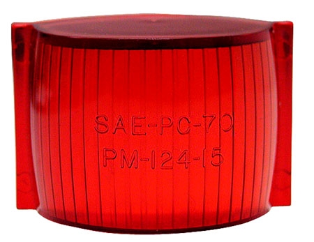 Peterson - 123 Series Red Replacement Lens - Clearance / Side Marker Light