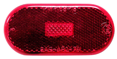Peterson - Red Oblong Clearance / Side Marker Light with Reflex - 128 Series