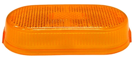 Peterson - 108 Series Amber Replacement Lens - Oblong Clearance / Side Marker with Reflex