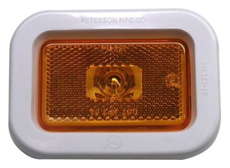 Peterson - Amber Flush Mount Clearance / Side Marker with Reflex Light Kit - 127 Series
