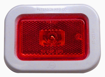 Peterson - Red Flush Mount Clearance / Side Marker with Reflex Light Kit - 127 Series