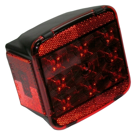 Peterson - 5" Square LED Stop / Turn / Tail Light - Under 80" - Curb Side - 840 Series