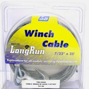 Tie Down Engineering - 7/32" x 25' Winch Cable with Latch Hook