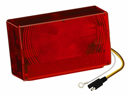 Bargman - Wesbar LH 4" x 6" Submersible Low Profile Tail Light - Trailers Over 80" Wide