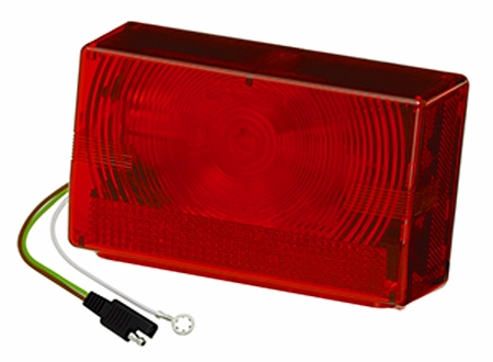 Bargman - Wesbar RH 4" x 6" Submersible Low Profile Tail Light - Trailers Over 80" Wide