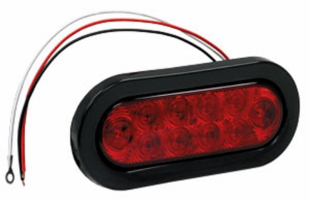 Buyers - Red 6-1/2" Oval LED Stop / Turn / Tail Light