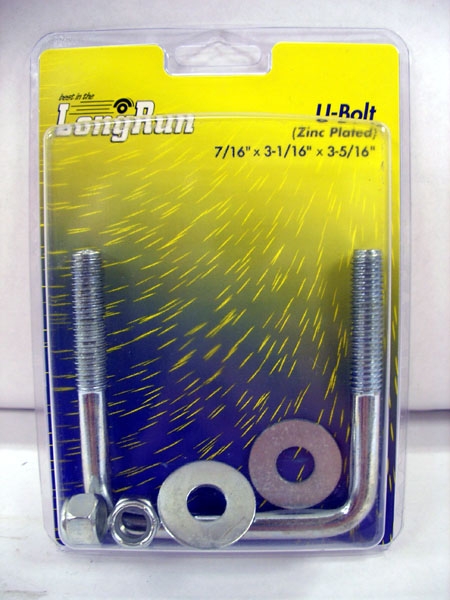 Tie Down Engineering - Square U-Bolt Kit - 7/16"-14 x 3-1/16" x 3-5/16"