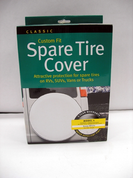 White Spare Tire Cover - 26-3/4" to 27-3/4" Diameter