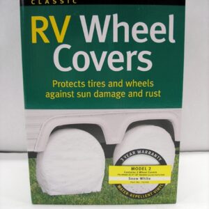White RV Wheel Cover Set - 24" to 26-1/2" Diameter