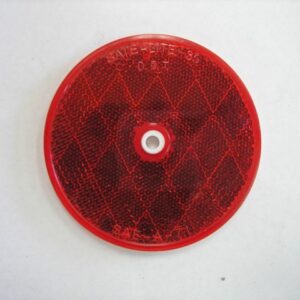 REFLECTOR W/ HOLE - 3" - ROUND - RED