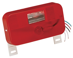 Bargman Tail Light w/ Backup w/ Tag light and Bracket - Surface Mount