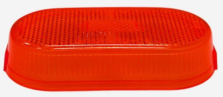 Peterson - 108 Series Red Replacement Lens - Oblong Clearance / Side Marker with Reflex