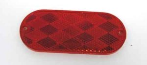 Centreville Trailer Parts LLC's - 4-3/4" x 1-3/4" Red Reflector - Oval