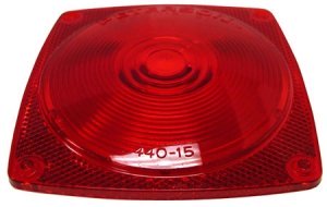 Peterson - 440, 441, 444 & 452 Series Replacement Lens - 4-1/2" Square Stop/Turn/Tail Light