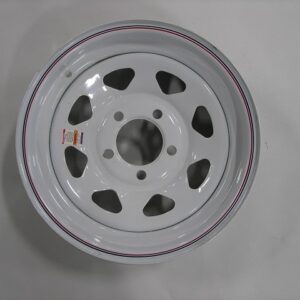 Spoke Wheel - 14" x 6" JJ - 5 on 4.5" - White with Stripe