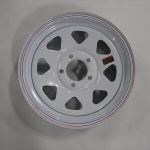 Spoke Wheel - 15" x 5" JJ - 5 on 4.5" - White with Stripe