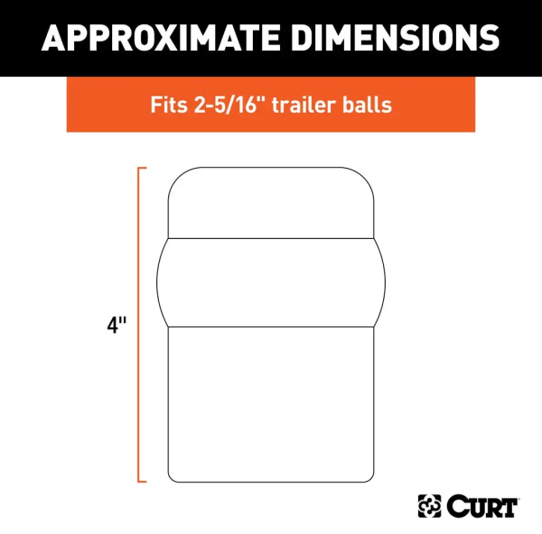 Curt - 2-5/16" Rubber Ball Cover - Image 2