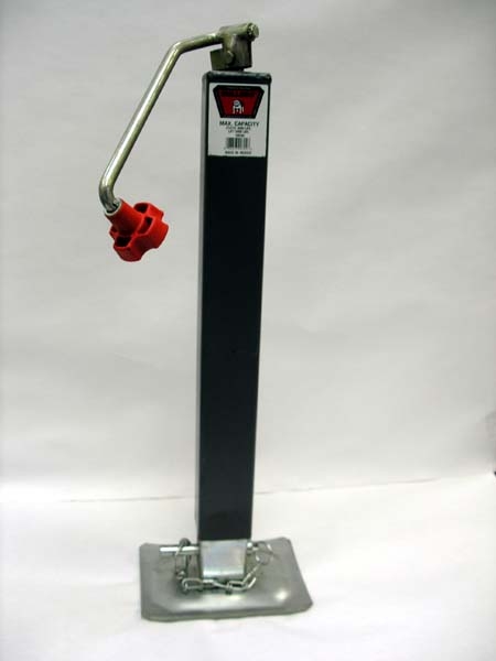 Bulldog - 8k Drop Leg Square Jack - Top Wind - 15" Travel