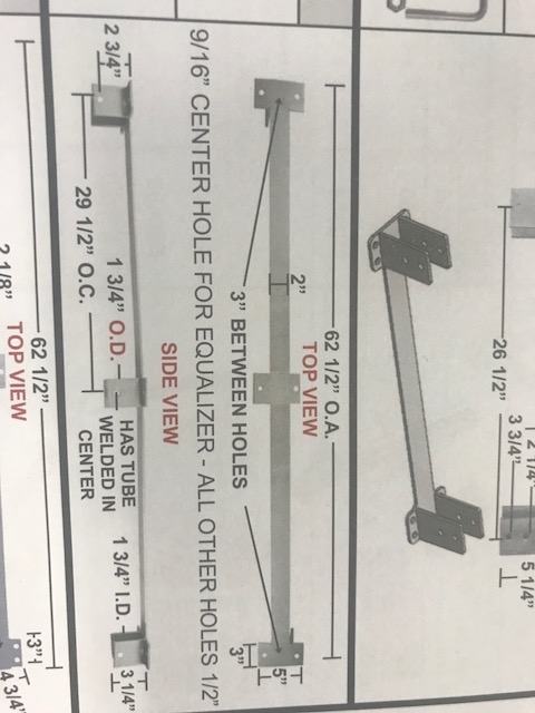 Franklin - Spring Hanger Rail (for tandem 14" wheels or smaller)