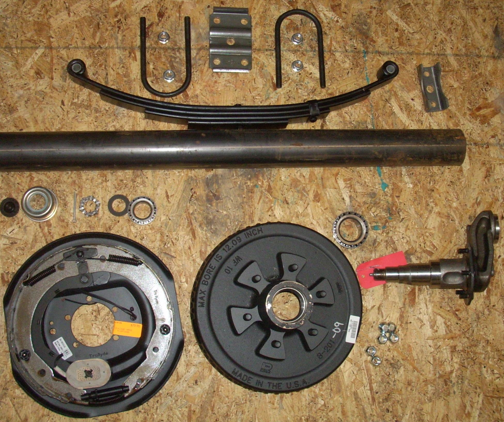 6K Drop (4") Electric Brake Axle with 6-Lug (on 5.5" center) 12" Brake Hub/Drum Kit