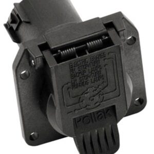 Draw-Tite - Replacement 6 Way to 4 Way Flat Receptacle - Vehicle End - Square Mount (Old Style - Obsolete/Discontinued)
