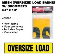 Erickson - 18" x 84" Mesh "Oversize Load" Banner