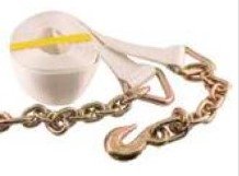 Erickson - 3" x 25' Tow Strap with Chain & Hooks - Rated for 18k