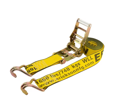 Erickson - 2" x 25' Ratchet Strap with Wire Hook - Rated for 5k