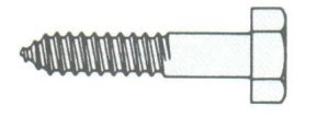 Great Valley - 3/8" x 1" Stainless Steel Lag Bolt for Bunk Board