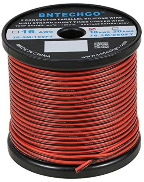 18 Gauge 2 Conductor Bonded Parallel Wire, 100ft