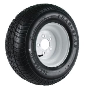 Mounted - 20.5" x 8" x 10" 5-Bolt LR-E Tire with White K399 Wheel (205/60)