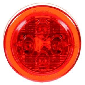Truck-Lite - 10 Series 2.5" Red Round Low Profile Grommet Mount LED Clearance/Marker Light