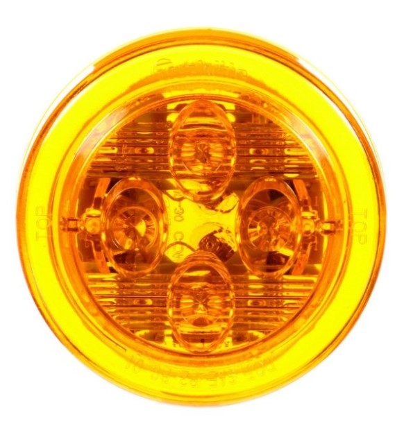 Truck-Lite - 10 Series 2.5" Amber Round Low Profile Grommet Mount LED Clearance/Marker Light