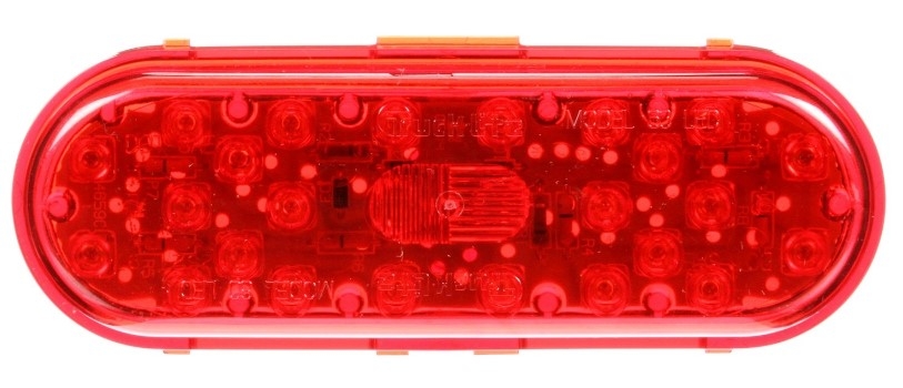 Truck-Lite - 60 Series - 2" x 6" Red Oval "Fit N' Forget" LED Tail Light