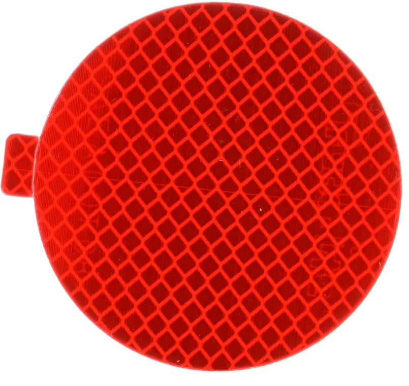 Truck-Lite - 3" Round Flexible Red Reflector (Adhesive Mount)