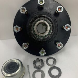 Hub Kit - Pre-Greased 8 on 6.5" with 1-3/4" Inner & 1-1/4" Outer Bearings - 7k (Painted)