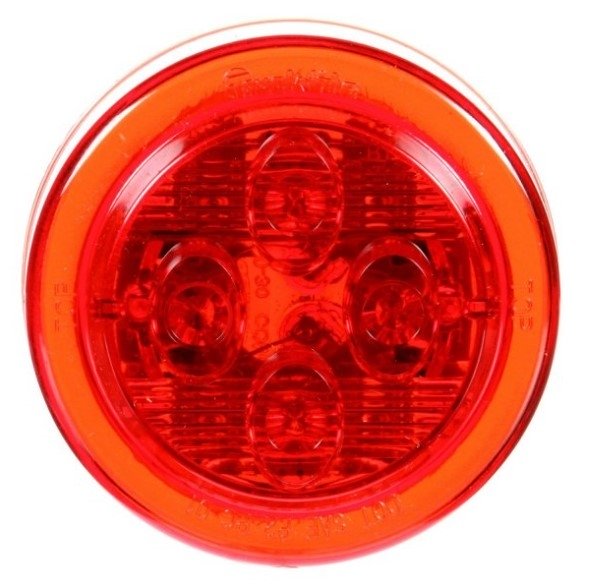 Truck-Lite - 10 Series 2.5" Red Round Low Profile Grommet Mount LED Clearance/Marker Light