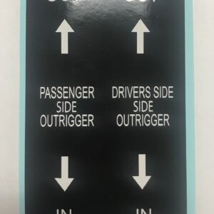 Decal - Dump Trailer Outriggers - 2.5" x 4" (White on Black)